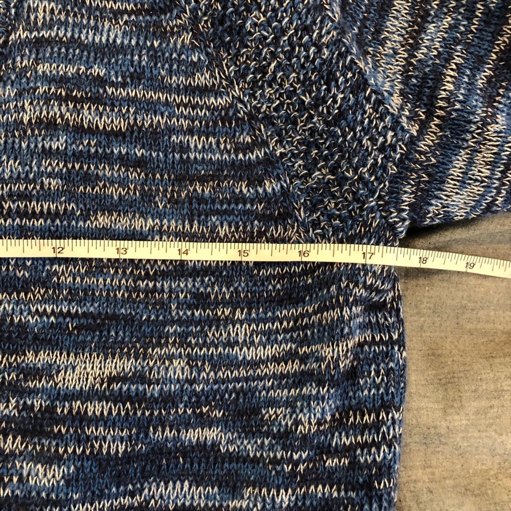 SOLD H&M Blue Marled Chunky Knit Button Front Cardigan - Picture 9 of 10